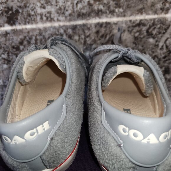 Coach Citysole Fleece Skate Shoe Sneaker C5928 Gray Grey 7.5B - Picture 13 of 15